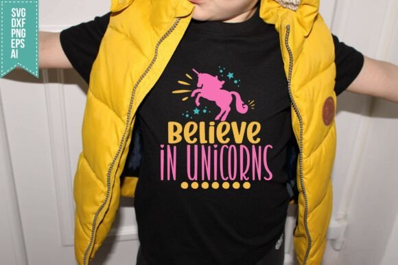 Believe in Unicorns SVG: Crafts & Graphics for Whimsical Branding
