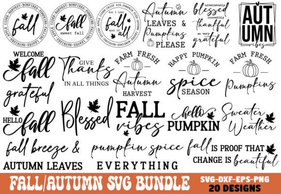 Fall Autumn SVG Bundle