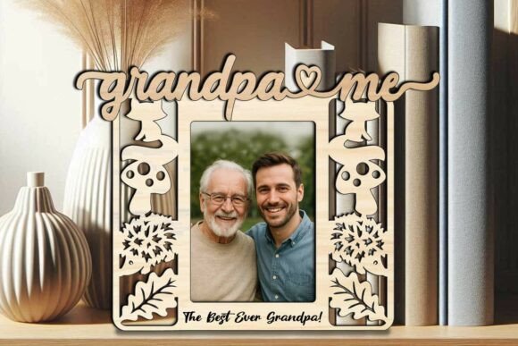 Fall Autumn SVG Grandpa and Me Frame Pic Graphics