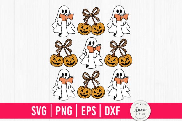 Halloween Ghost Teacher Pumpkin Cherry Graphics & Print Templates