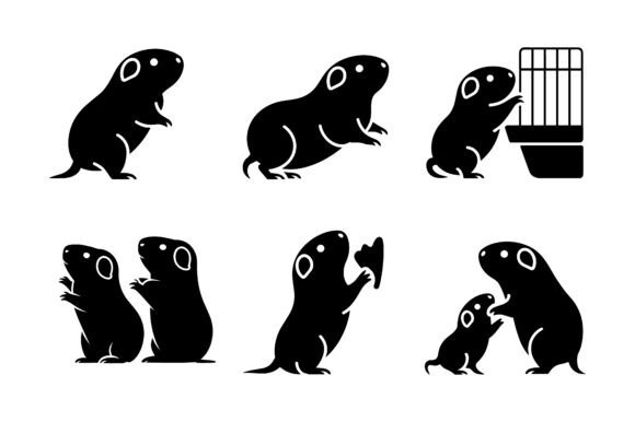 Happy Groundhog Day Mascot Icon Set: Graphics & Icons