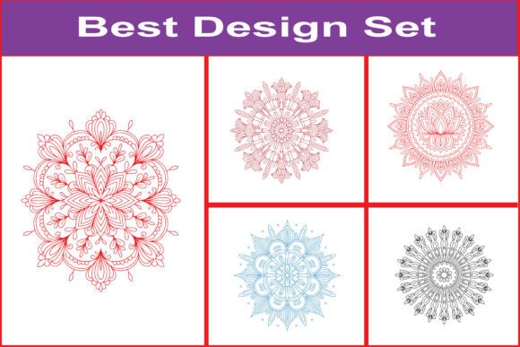 Mandala Line Art SVG Bundle Designs: Graphics for Crafts Brands