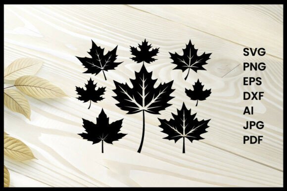Maple Leaves Silhouette Illustration