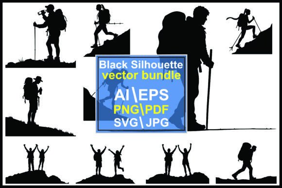 Silhouettes of Hikers with Backpacks: Real Embroidery Review