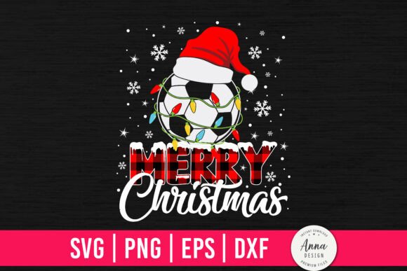 Soccer Merry Christmas SVG