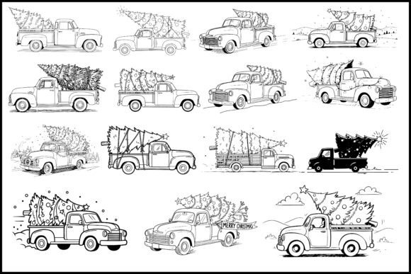 Xmas Tree Pickup Bundle: Graphics for Crafts & Holiday Content